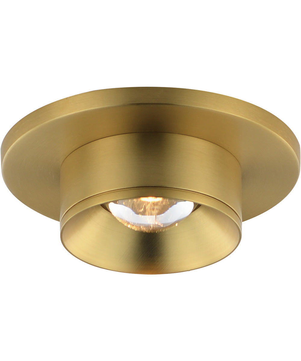 Caldera LED Flush Mount Natural Aged Brass