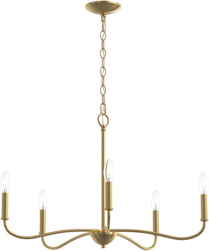 Ilia 5-Light Chandelier Brushed Gold