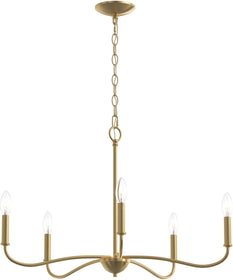 Ilia 5-Light Chandelier Brushed Gold