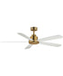 Daisies 60 inch 5-Blade Fan w LED White/Natural Aged Brass