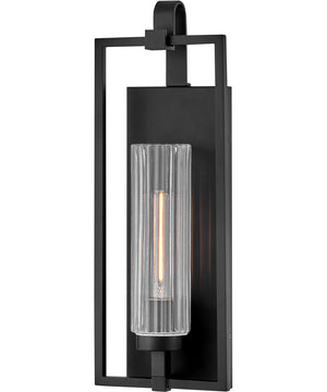 Stassi 1-Light Medium Wall Mount Lantern in Black