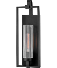 Stassi 1-Light Medium Wall Mount Lantern in Black