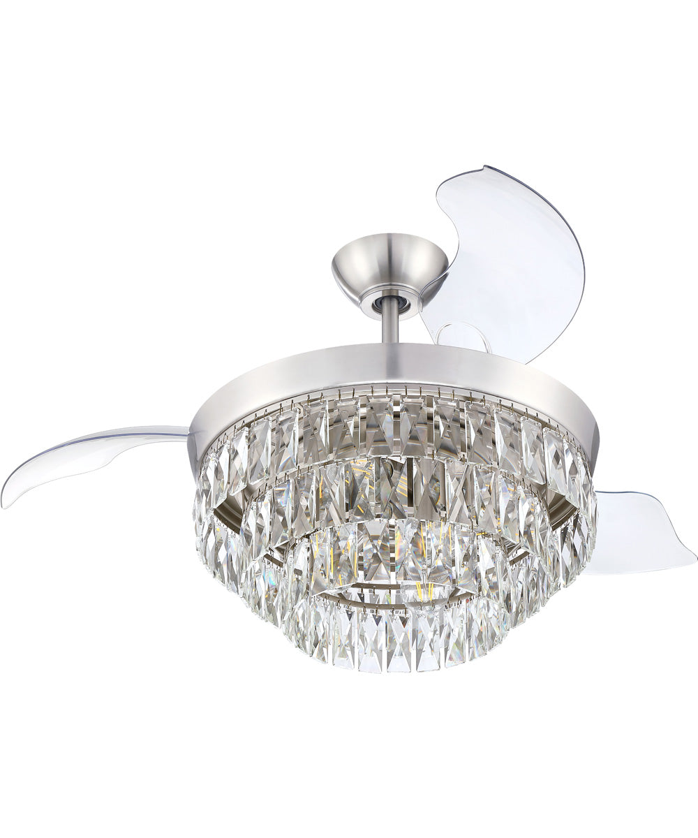 Sofia 42 Hidden Blades 6-Light Fan Brushed Polished Nickel