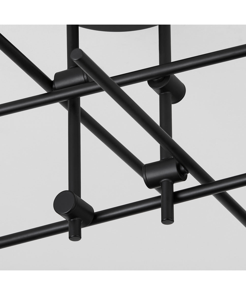 Mika 4-light Flush Mount Black