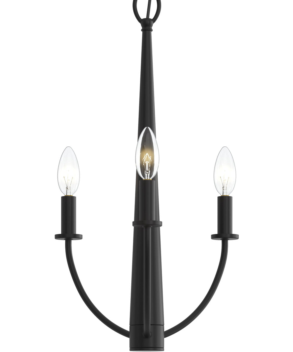 Jheni 3-Light Chandelier Matte Black