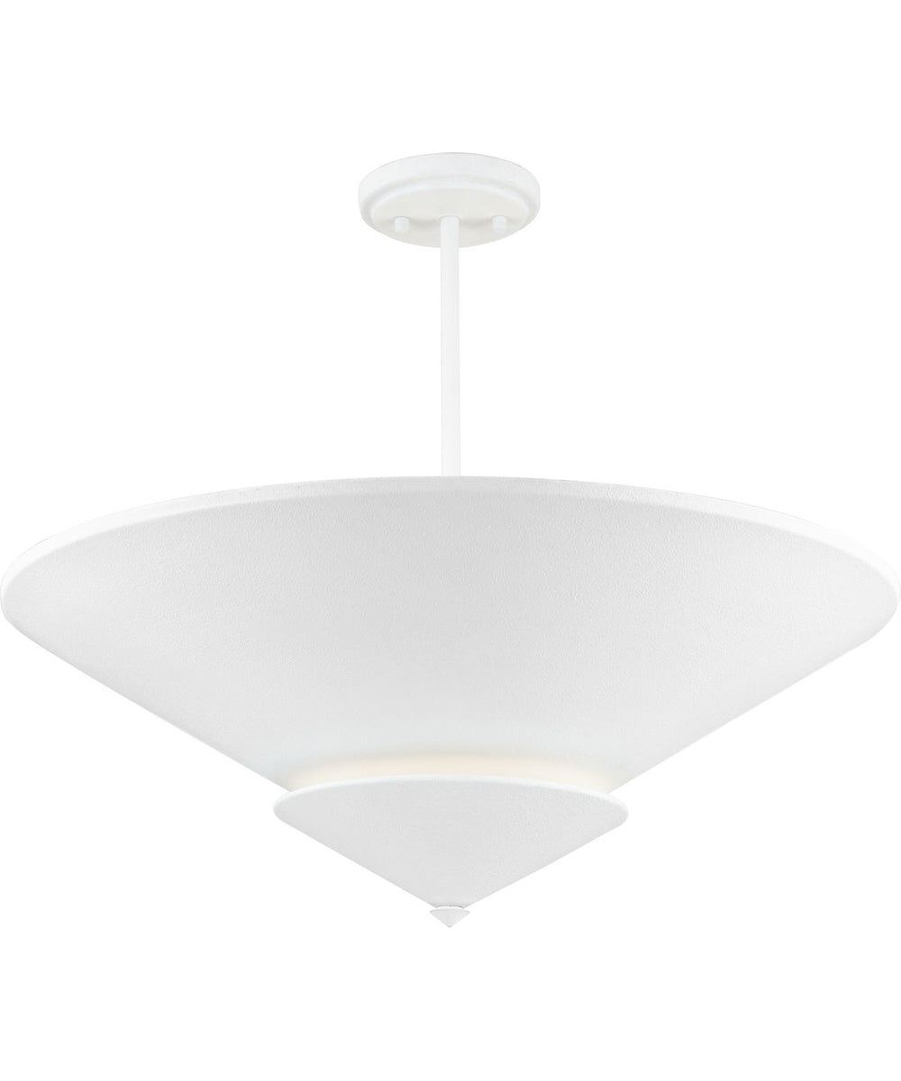 Pinellas 25 in. 4-Light Flush Mount White Plaster