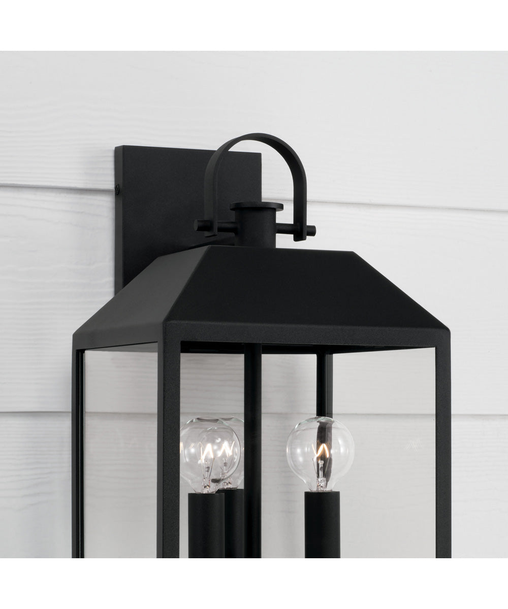 Nelson 3-Light Outdoor Wall-Lantern Black