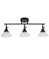 Catalina 23"W 3-Light LED Track Bar Light Fixture, Matte Black with Clear Glass Shades