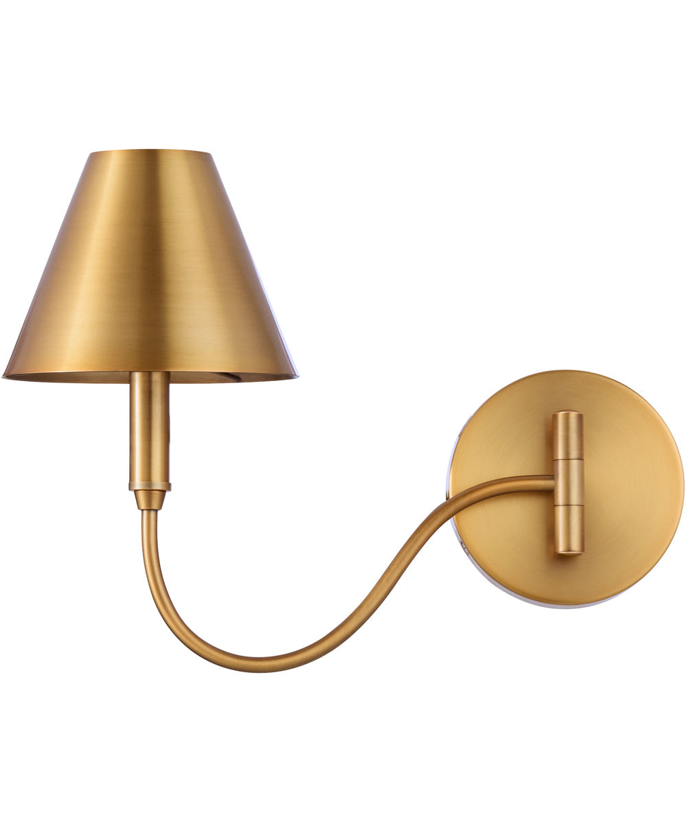 Waltz 1-light Wall Mount Light Fixture Brushed Brass