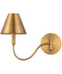 Waltz 1-light Wall Mount Light Fixture Brushed Brass