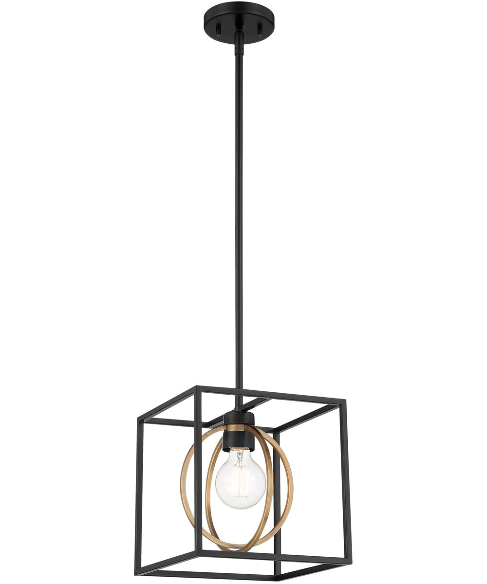 Kew Gardens 1 Light Pendant Matte Black