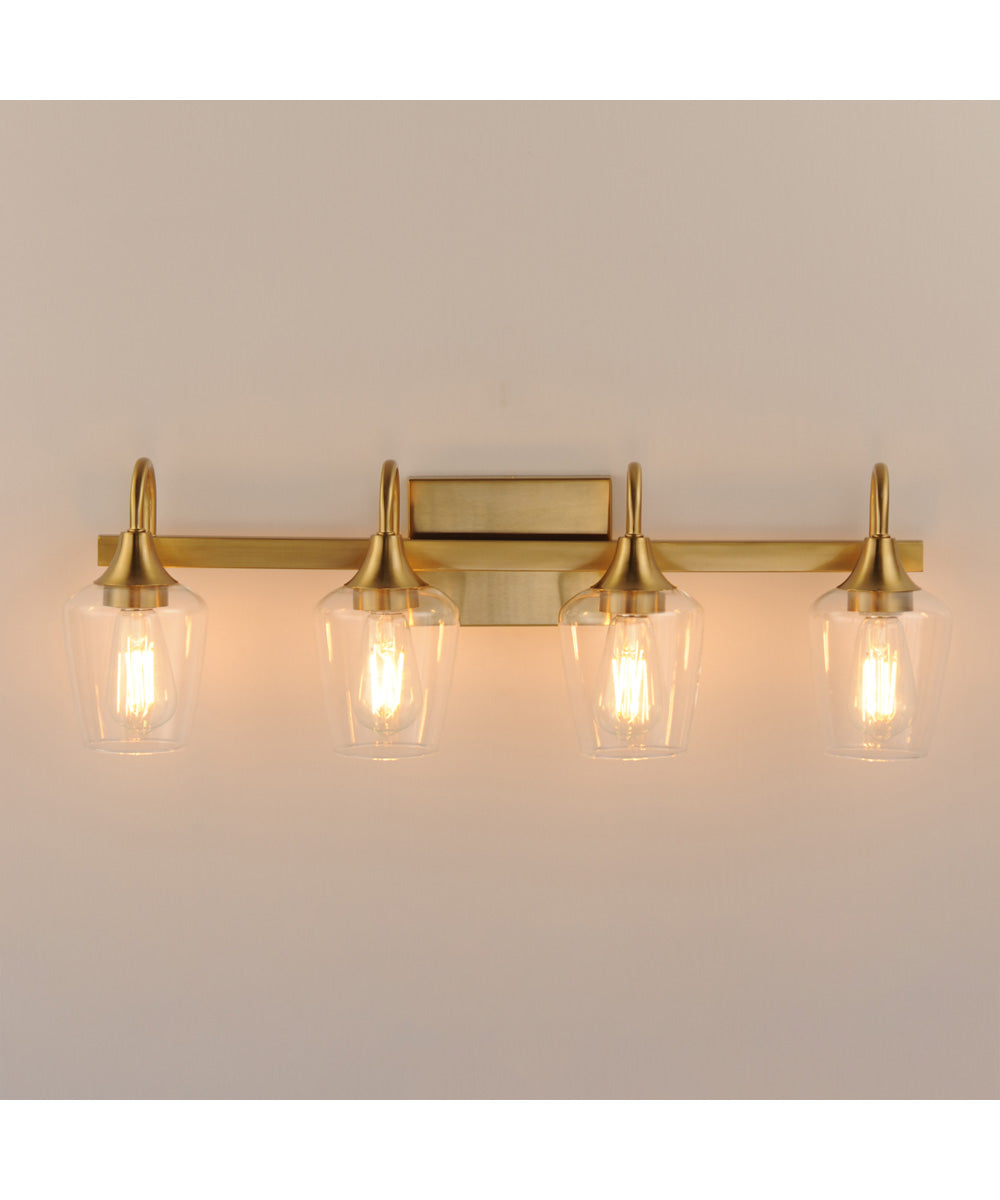 Goblet 4-Light Wall Sconce Natural Aged Brass