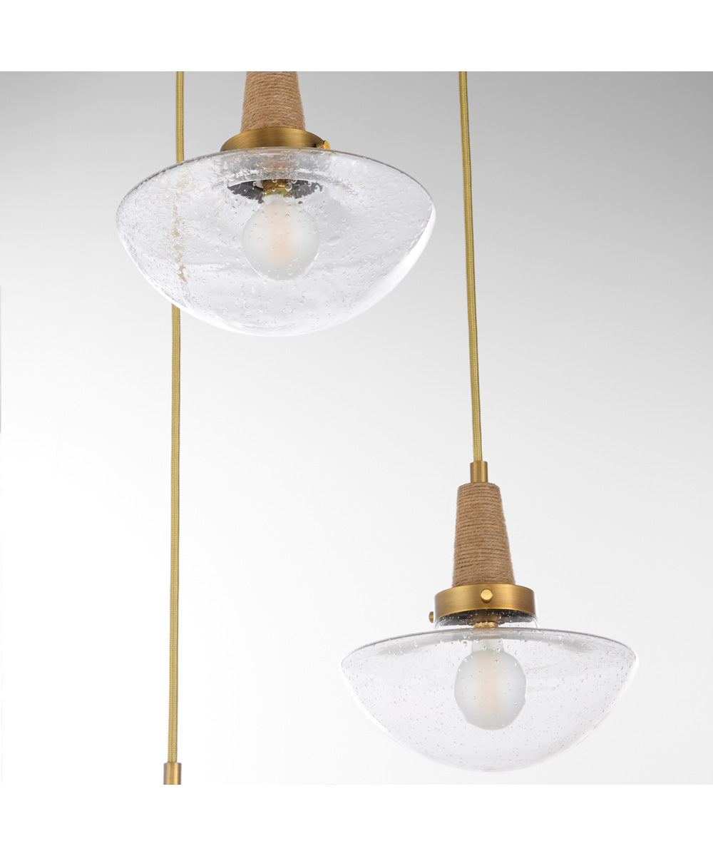 Stockport 3-light Pendant Brushed Brass