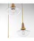 Stockport 3-light Pendant Brushed Brass