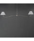 Saxon 2-Light Pendant Polished Nickel