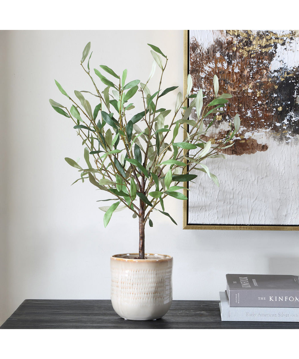 Solea Olive Accent & Textured Vase