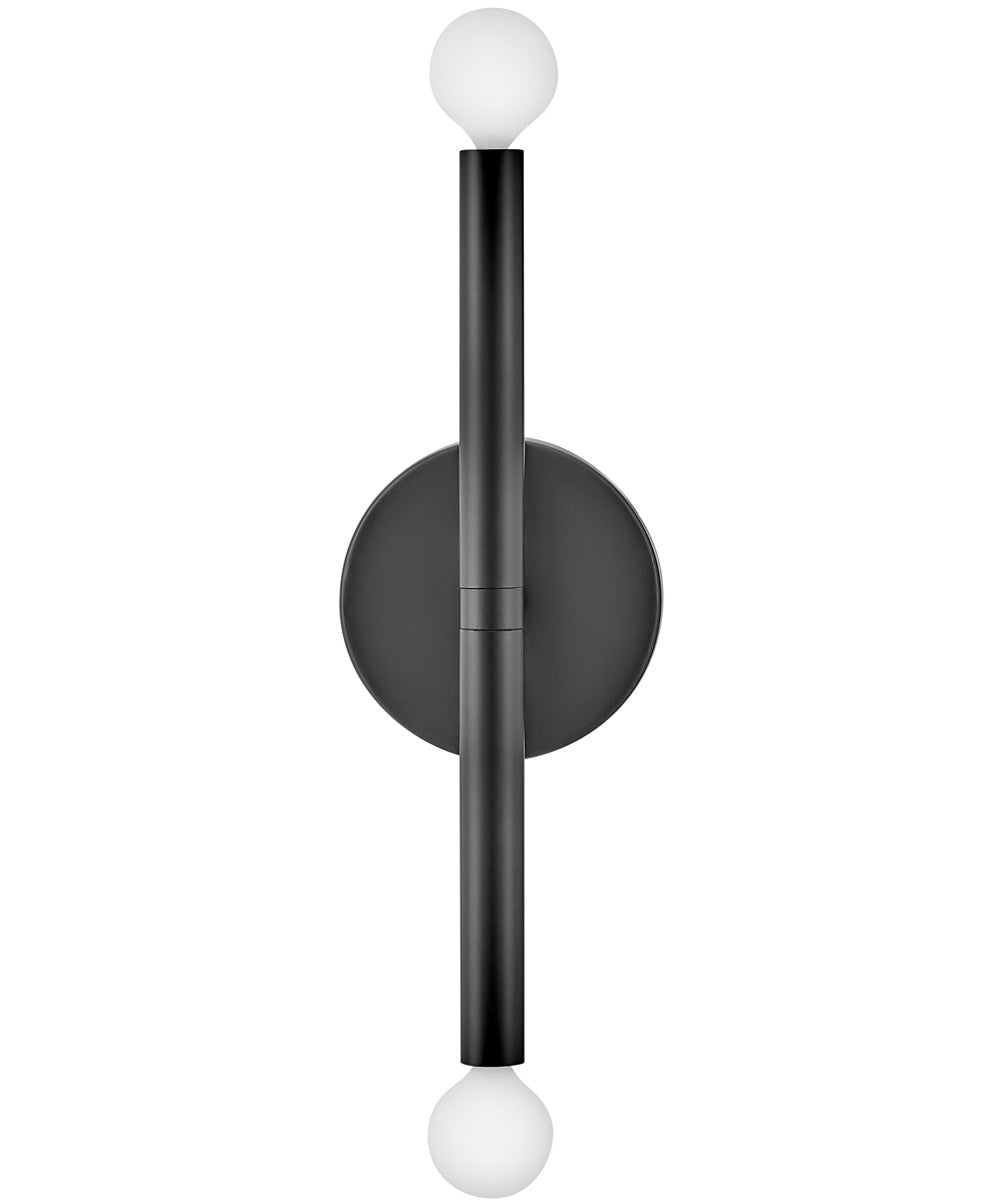 Millie 2-Light Medium Two Light Tall Sconce in Black