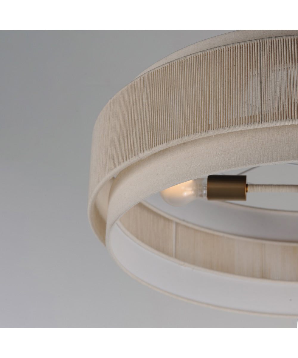 Seacliff 28 inch 4-Light Pendant Natural Aged Brass