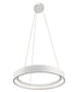 24"w Fornello 1-Light Modern Ring LED Chandelier Pendant Light Textured White Finish