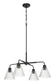 Pleated 4-Light Lighting Flat Black