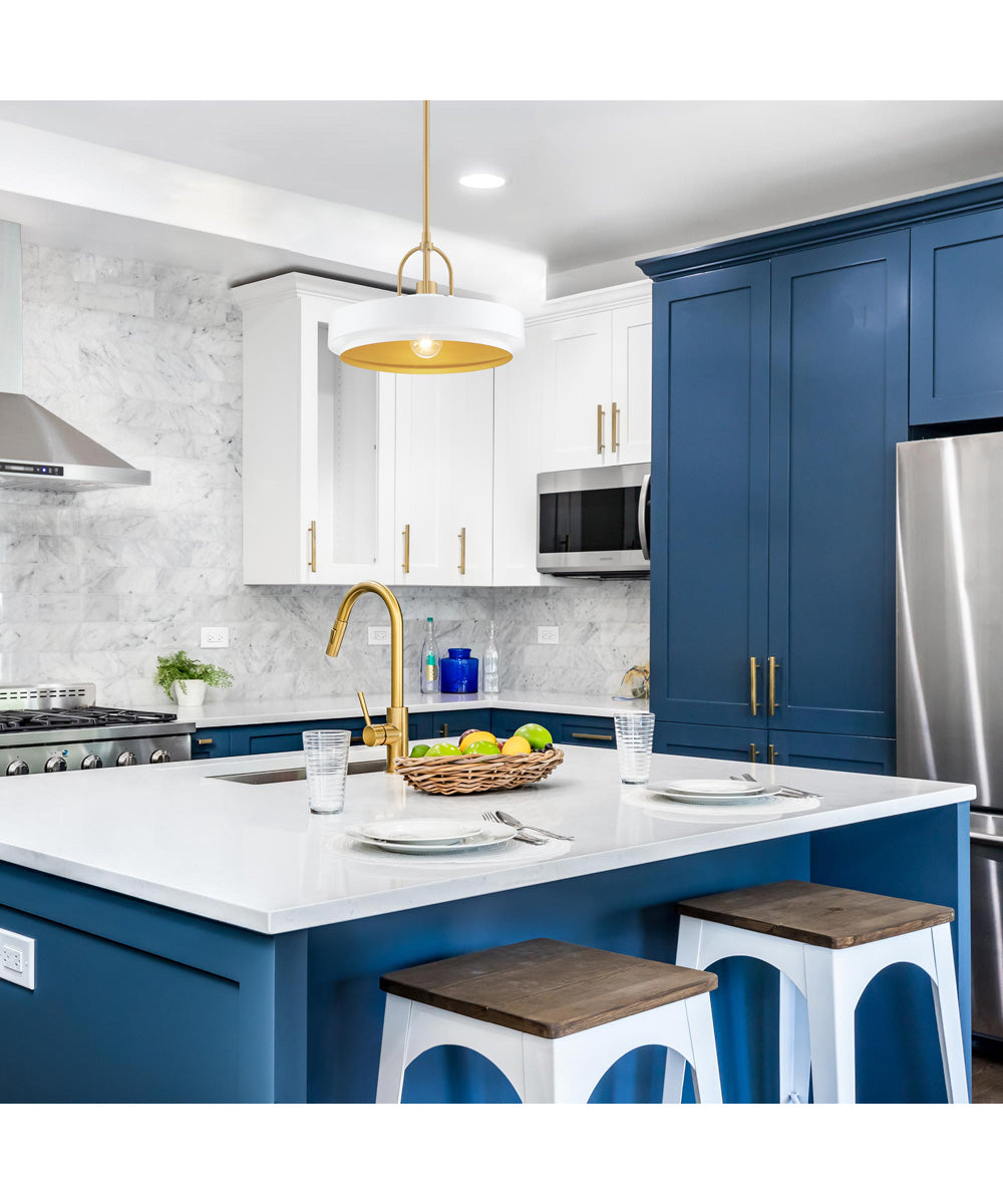 Odea 1 Light Pendant Matte White