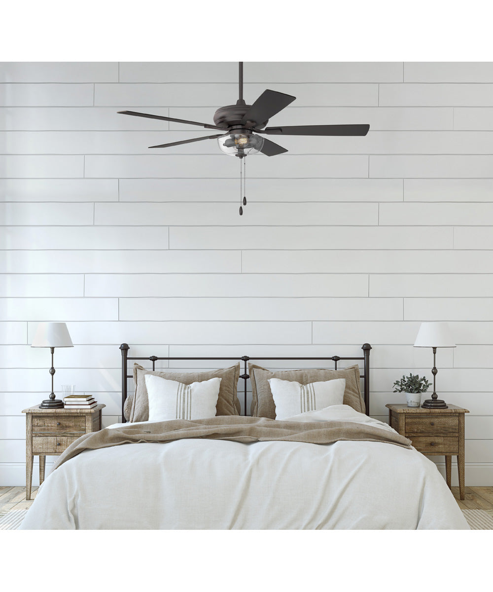EOS 2 Light Clear Bowl 52" Ceiling Fan 2-Light Fan Classic Bronze