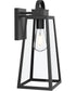 Hedry Large Outdoor Wall Lantern with Clear Glass Panels Matte Black