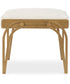 Accent Furniture with Fabric Cushion Antique Brushed Brass