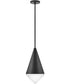 Betty 1-Light Small Pendant in Black