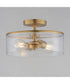 Livingston 2-Light Semi-Flush Mount Natural Aged Brass