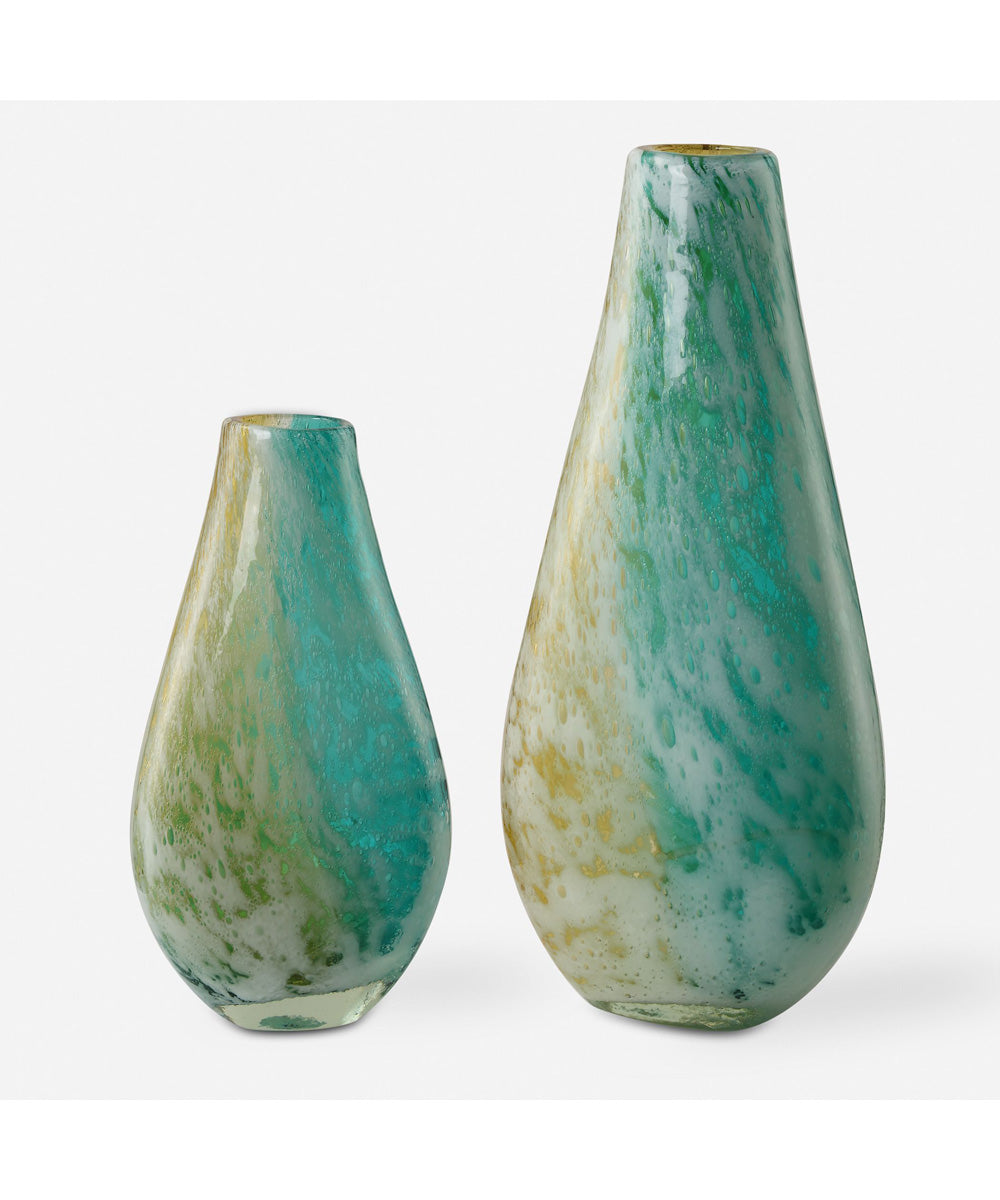 High Tide Glass Vases, Set of 2