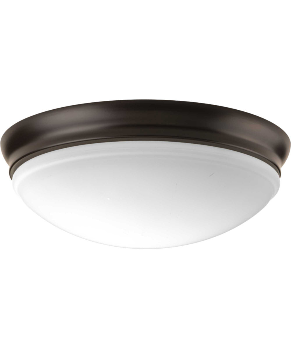 1-Light 13-1/2" LED Flush Mount Antique Bronze