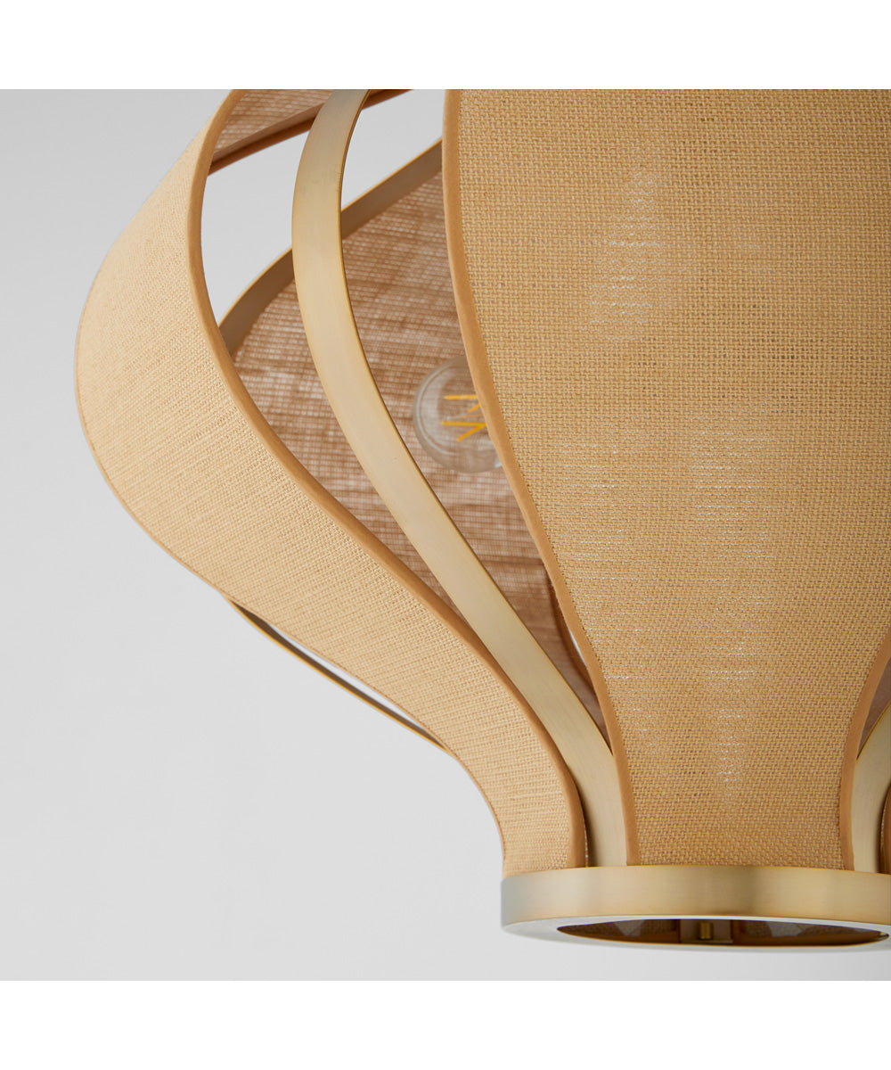 Monroe 3-light Pendant Aged Brass