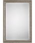 24x34" Wall Mirror with Textured Surface in Metallic Silver