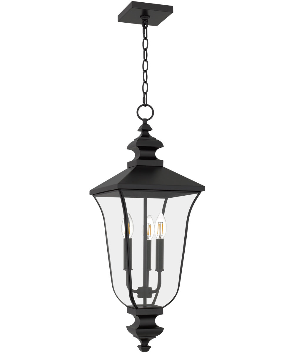 Farley 3-light Outdoor Pendant Light Matte Black
