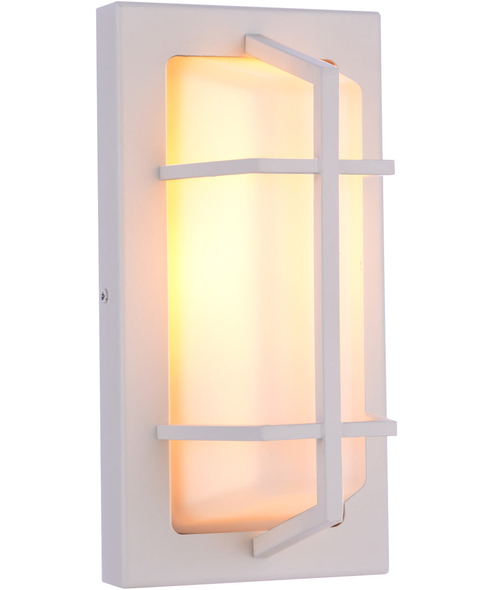 Bulkhead Rectangular 1-Light Outdoor Lighting Textured White