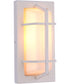 Bulkhead Rectangular 1-Light Outdoor Lighting Textured White