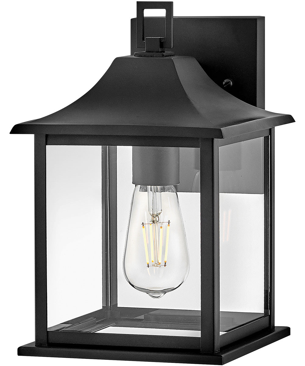 Nolan 1-Light Small Wall Mount Lantern in Black