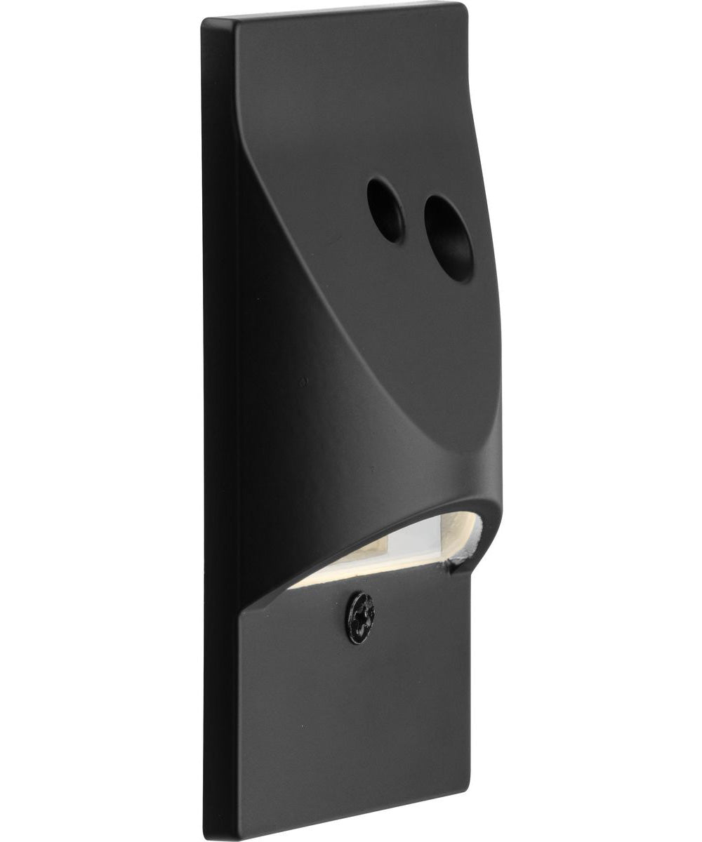 LED Indoor/Outdoor Antique Bronze Integrated LED Wall or Step Light with Photocell Black
