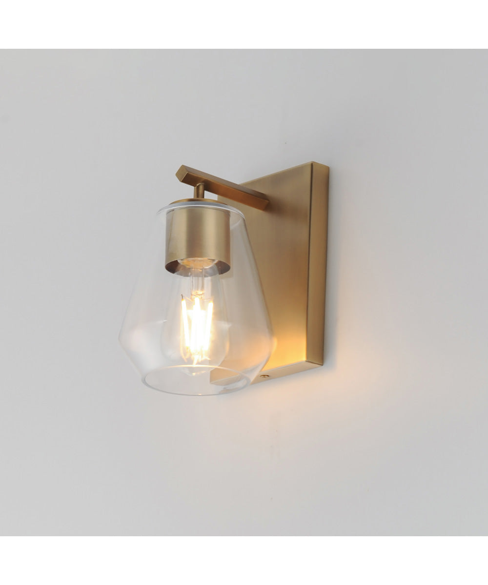 Geode 1-Light Sconce Natural Aged Brass
