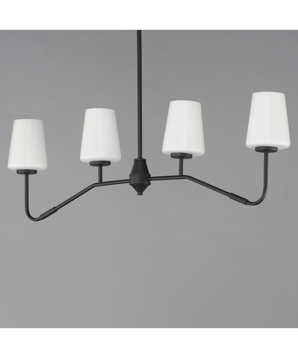 Durham 4-Light Linear Chandelier Black