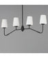 Durham 4-Light Linear Chandelier Black