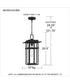 Morgan 1-light Outdoor Pendant Light Earth Black