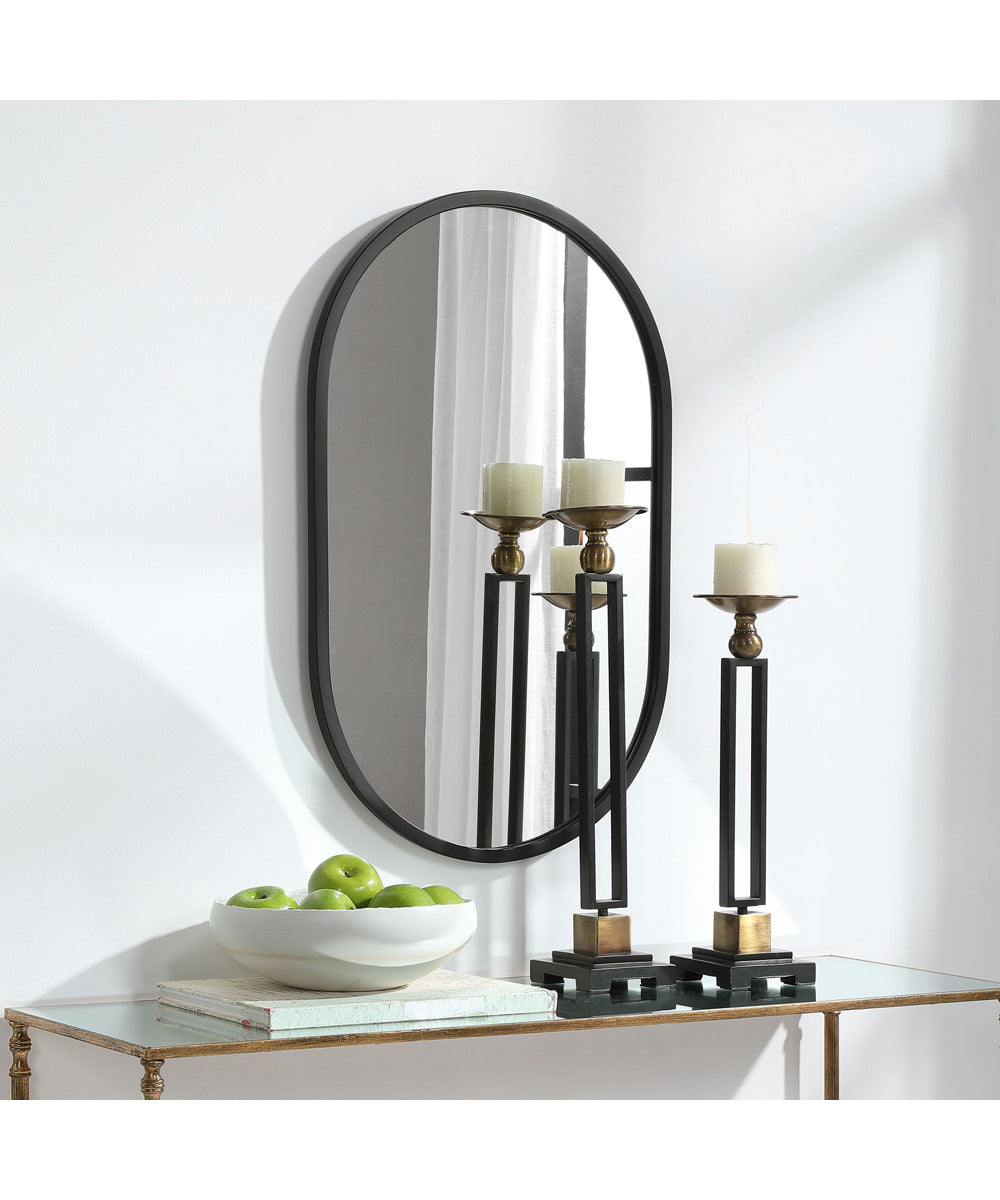 20x32" Wall Mirror in Matte Black