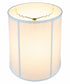 16x18x19 White Shantung Tall Drum Lampshade