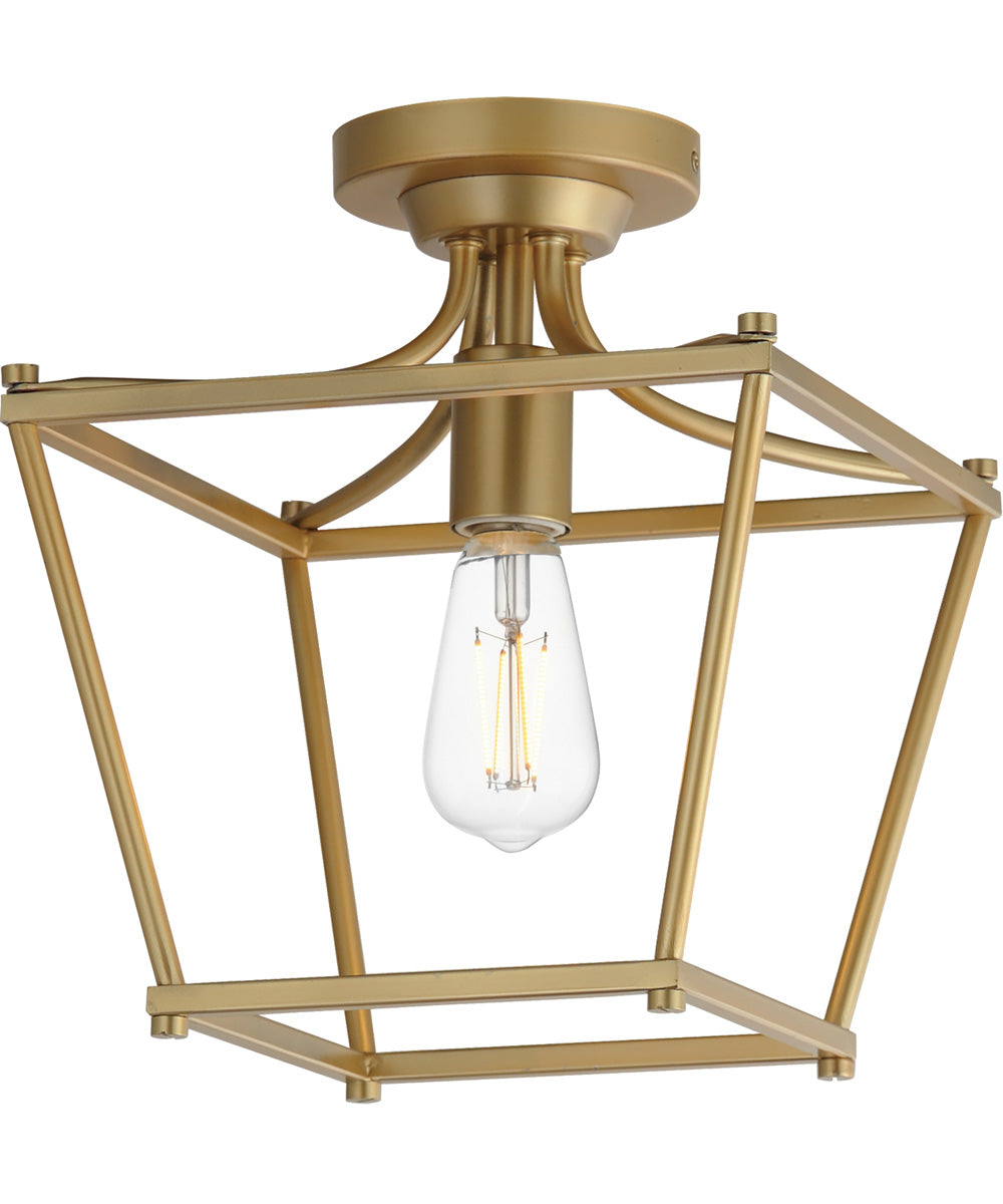 Clifton Single Pendant / Semi-Flush Natural Aged Brass