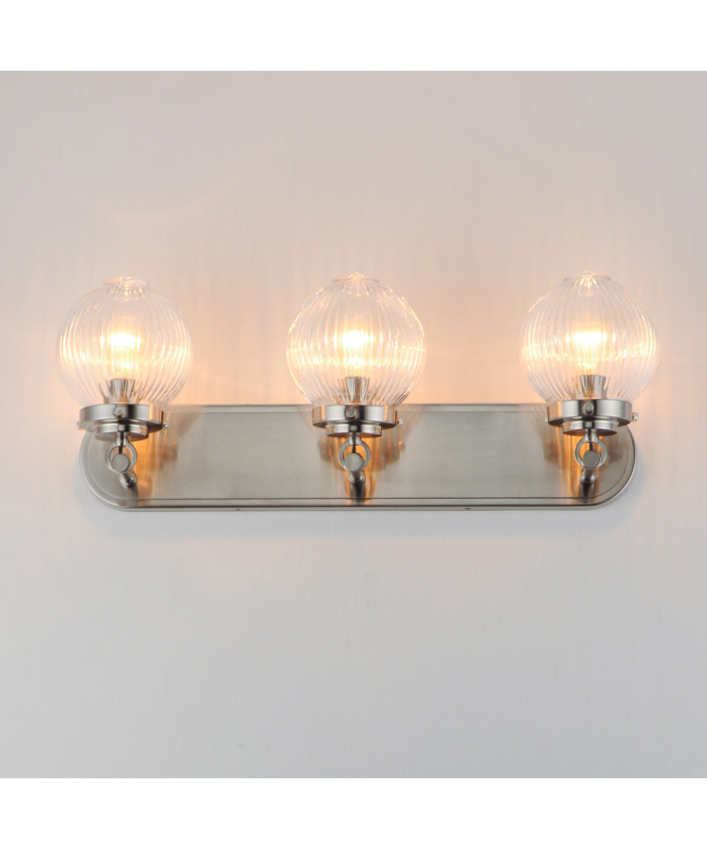 Kasbah 3-Light Bath Vanity Satin Nickel