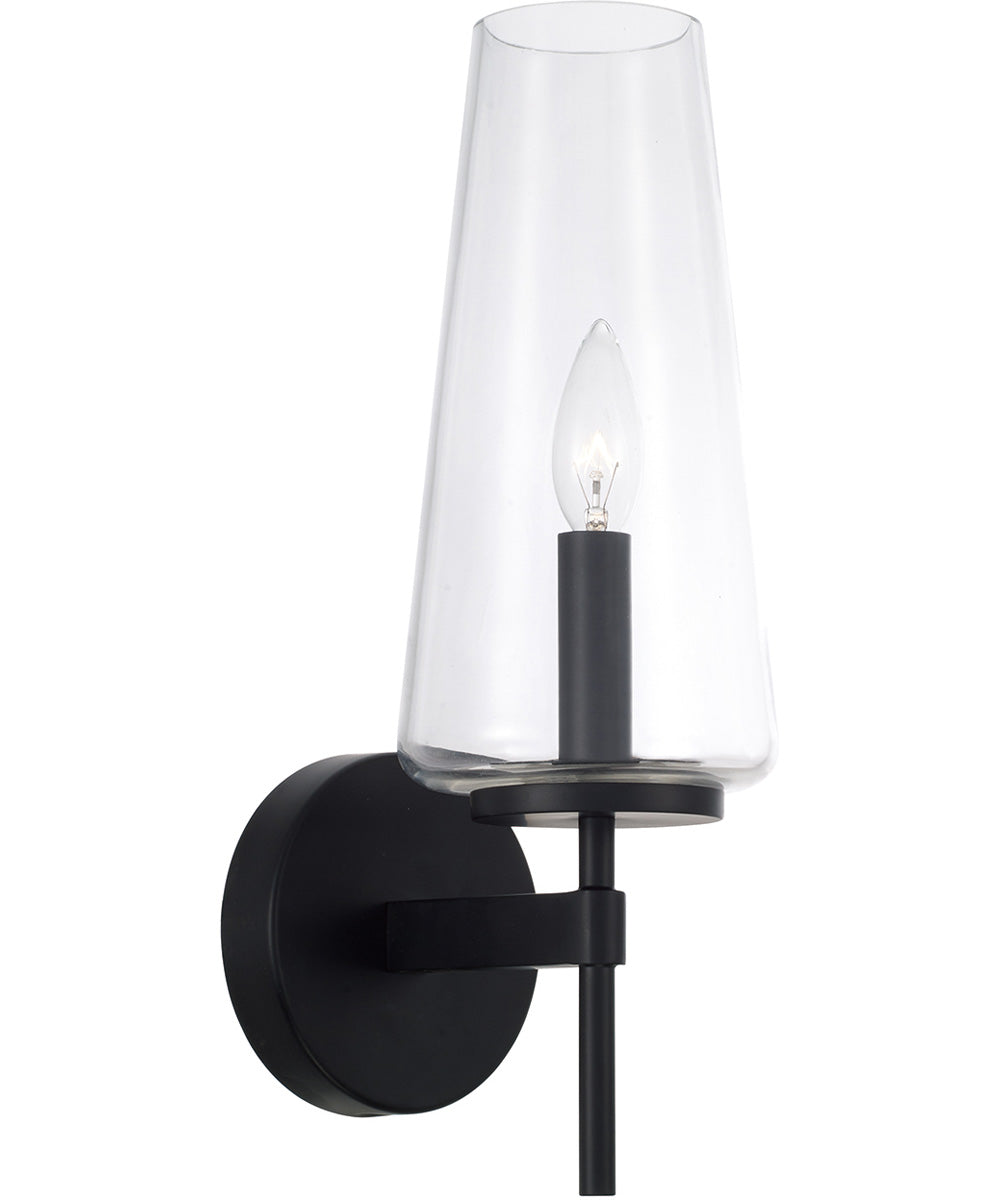 Aaron 1-Light Sconce Matte Black