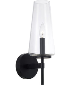 Aaron 1-Light Sconce Matte Black