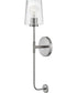 Kline 1-Light Large Single Light Tall Sconce in Brushed Nickel